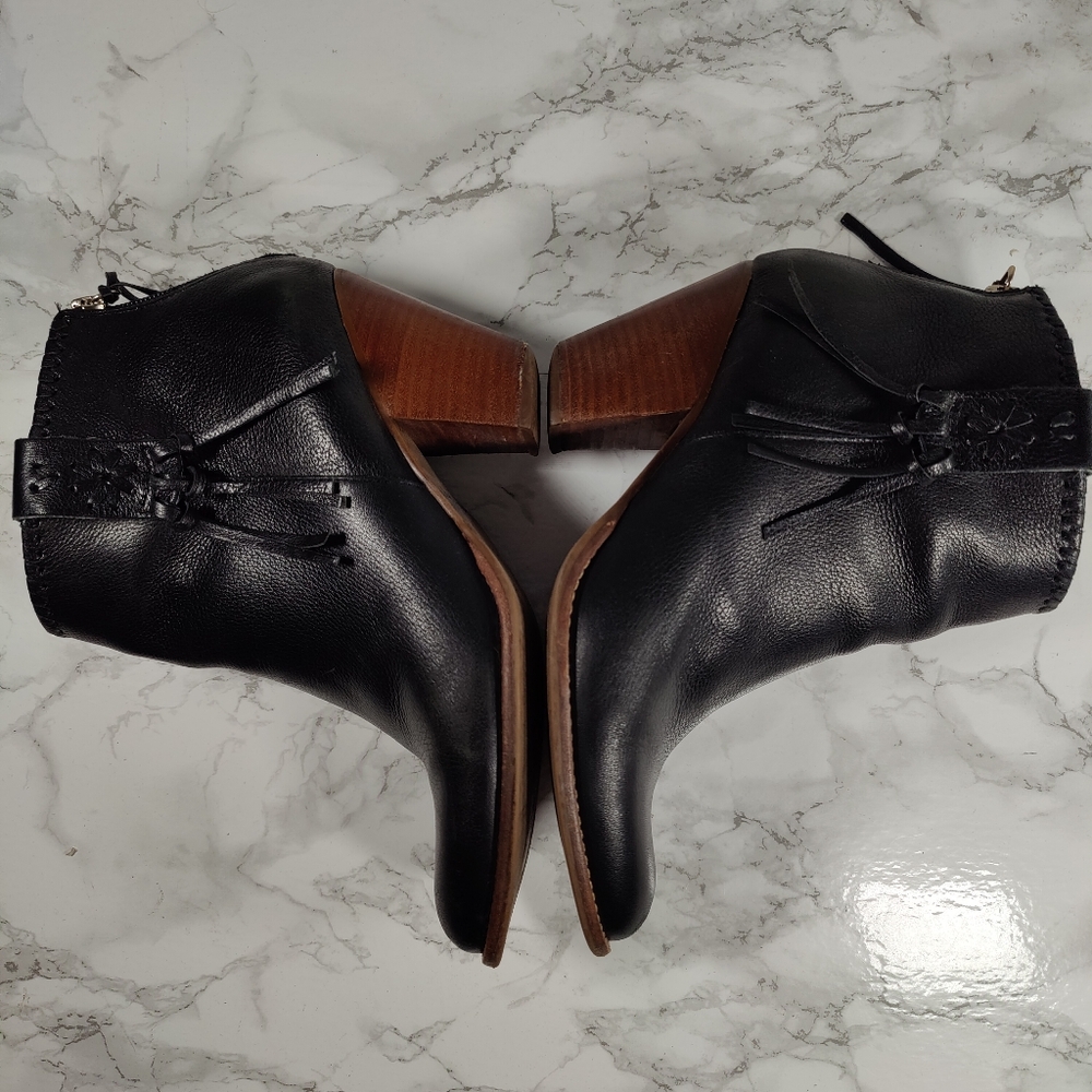 Jack Rogers Greer Black Leather Booties Size 7.5 - Picture 6 of 13